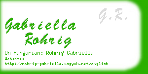 gabriella rohrig business card